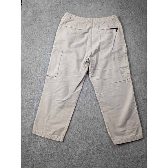 Anchor Blue Brand Cargo Pants 38x30 (Actual 37x28) Retro Y2K Skater Light Beige - Picture 2 of 16